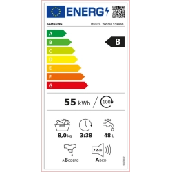Samsung WW80T554AAX/S5 Waschmaschine WW5500 8kg Carved Black 