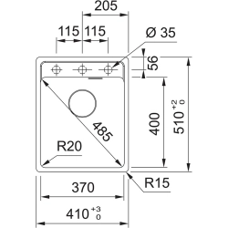 Franke Farbspülen und -becken Maris MRG 610-37 A -