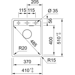 Franke Farbspülen und -becken -Maris MRG 610-37 A-