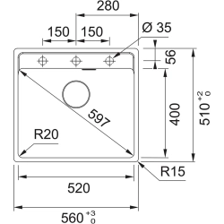 Franke Farbspülen und -becken -Maris MRG 610-52 A-