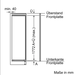 Bosch KIF82SDE0 Serie | 8 Einbau-Kühlschrank mit Gefrierfach