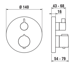 Laufen -Therm HF905474465000-