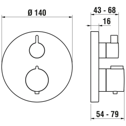 Laufen -Therm HF905474465000-