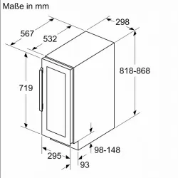 Siemens-KU20WVHF0 iQ500 Weinkühlschrank mit Glastür 82 x 30 cm-