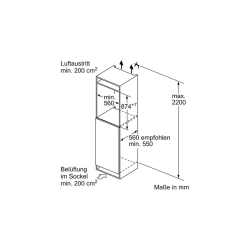 Bosch -KIR21VFE0 Serie 4 Einbau-Kühlschrank 88 x 56 cm