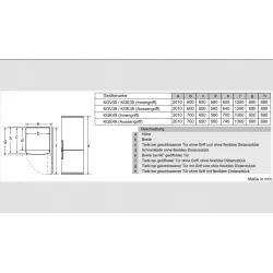 Bosch -KGE398IBP Serie 6 Freistehende Kühl-Gefrier-Kombination