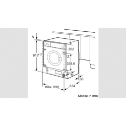 Siemens -WI14W542CH iQ700 Einbau-Waschmaschine 8 kg 1400 U/min.-