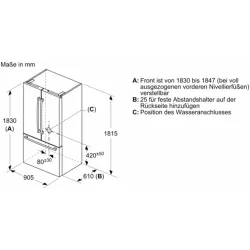 Bosch -KFF96PIEP Series 8 Smart French Door Fridge-