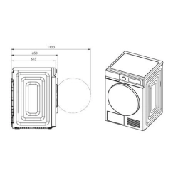 Samsung-DV90BB7445GBS5 Trockner TR215 (rechts)