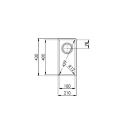 Suter Becken-10.104.549 Accento A 18U Unterbau-Becken-
