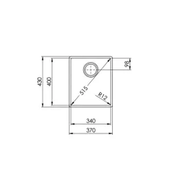 Suter Becken-Accento A 34U Unterbau-Becken: Ventil - Tipo-Suter