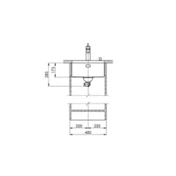 Suter Becken-Accento A 40U Unterbau-Becken: Ventil - Tipo-Suter