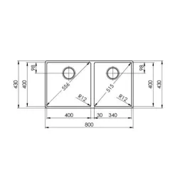 Suter Becken-Accento A 40/34U Unterbau-Becken: Ventil -