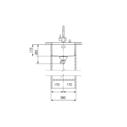 Suter Becken-Daneo DAN 34U Unterbau-Becken: Ventil - Tipo-Suter