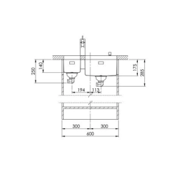 Suter Becken-Daneo DAN 18U + DAN 34U Unterbau-Becken: Ventil -