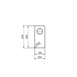 Suter Becken-Daneo DAN 18U Unterbau-Becken: Ventil - TouchFlow