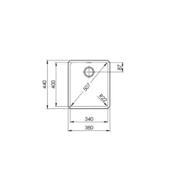 Suter Becken-Daneo DAN 34U Unterbau-Becken: Ventil - Raumspar