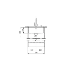 Suter Becken-Daneo DAN 45U Unterbau-Becken: Ventil - Tipo-Suter