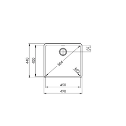 Suter Becken-Daneo DAN 45U Unterbau-Becken: Ventil - Raumspar