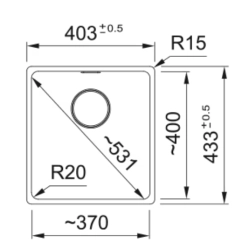 Franke Farbspülen und -becken -Maris MRG 110-37-