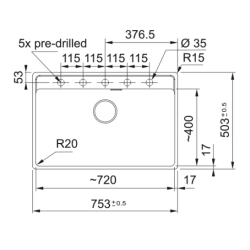 Franke Farbspülen und -becken -Maris MRG 210-72-