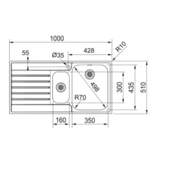Franke Spülen und Becken-Franke Argos AGX 651-100-