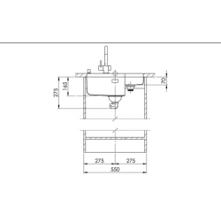 Suter Becken-Silver Star SIL 50U + SIL 9U Unterbau-Becken 55