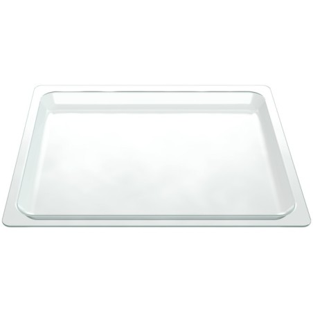 Glasschale gehärtet, B × T × H: 430 × 370 × 27 mm
