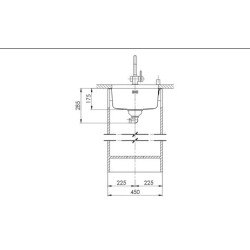 Suter Becken-Suter Rund R 44BU Unterbau-Becken 45 cm-Suter