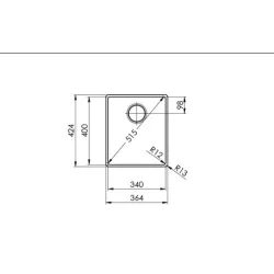 Suter Becken-Suter Accento A 34IF/12 Flächenbündige-Spüle /