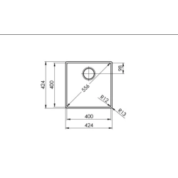 Suter Becken-Suter Accento A 40IF/12 Flächenbündige-Spüle /