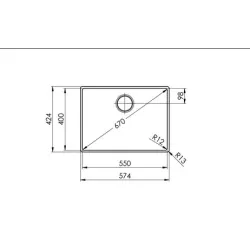Suter Becken-Suter Accento A 55IF/12 Flächenbündige-Spüle /