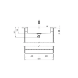 Suter Becken-Suter Accento A 65IF/12 Flächenbündige-Spüle /