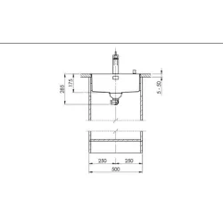 Suter Becken-Suter Daneo DAN 45IF/12 Flächenbündige-Spüle /