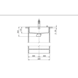 Suter Becken-Suter DAN 55F/7 Flächenbündige-Spüle-Suter