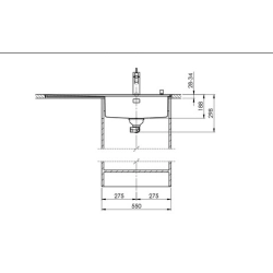 Suter Becken-Suter Daneo DAN 100-50IF EL Flächenbündige-Spüle /