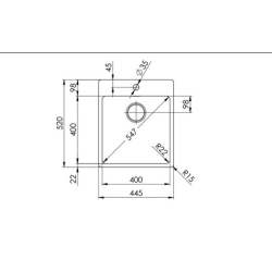 Suter Becken-Suter Daneo DAN 40IF/A Flächenbündige-Spüle /