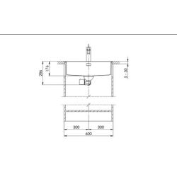 Suter Becken-Suter Daneo DAN 55IF/A Flächenbündige-Spüle /