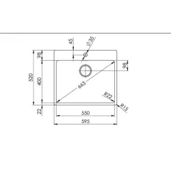 Suter Becken-Suter Daneo DAN 55IF/A Flächenbündige-Spüle /