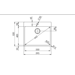 Suter Becken-Suter Daneo DAN 55IF/A Flächenbündige-Spüle /