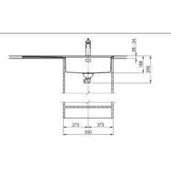 Suter Becken-Suter Daneo DAN 100-50IF/A Flächenbündige-Spüle /