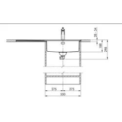 Suter Becken-Suter Daneo DAN 100-50IF/A Flächenbündige-Spüle /