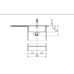 Suter Becken-Suter Daneo DAN 100-50IF/A EL Flächenbündige-Spüle