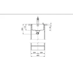 Suter Becken-Vantis V 34IF/12 Flächenbündige-Spüle /