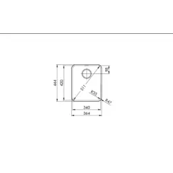 Suter Becken-Vantis V 34IF/12 Flächenbündige-Spüle /