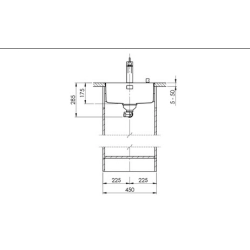 Suter Becken-Suter Vantis V 40IF/12 Flächenbündige-Spüle /