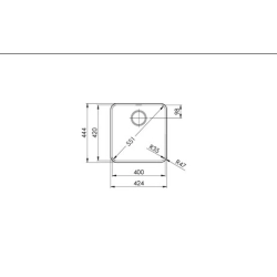 Suter Becken-Suter Vantis V 40IF/12 Flächenbündige-Spüle /
