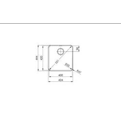Suter Becken-Suter Vantis V 40IF/12 Flächenbündige-Spüle /