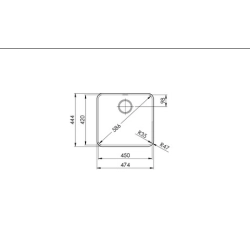 Suter Becken-Vantis V 45IF/12 Flächenbündige-Spüle /