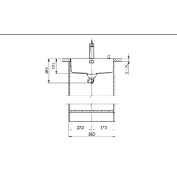 Suter Becken-Suter Vantis V 50-42IF/12 Flächenbündige-Spüle /